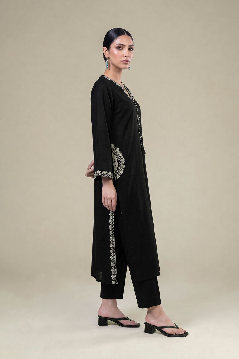 Embroidered | Light Khaddar | Black Solid Pants | USD 30.00