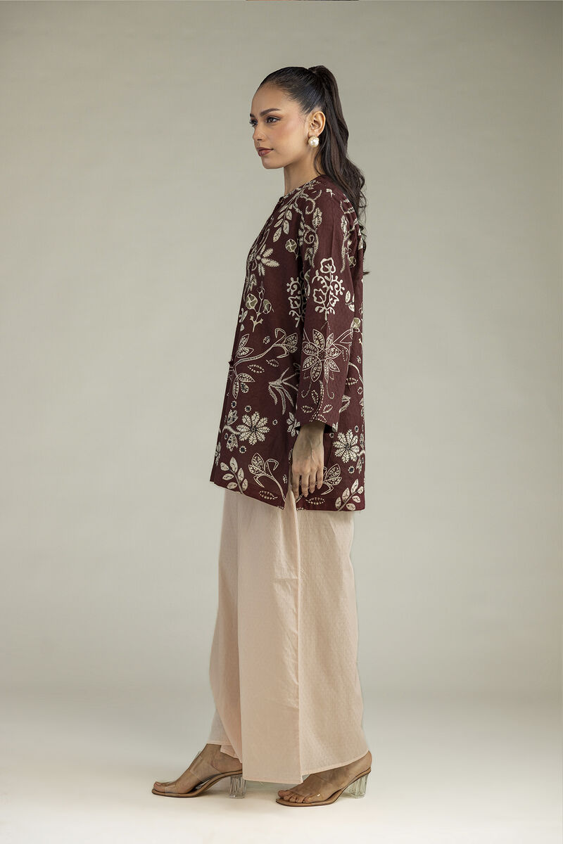 Printed | Cotton Dobby | Beige Cotton Pants | USD 25.00