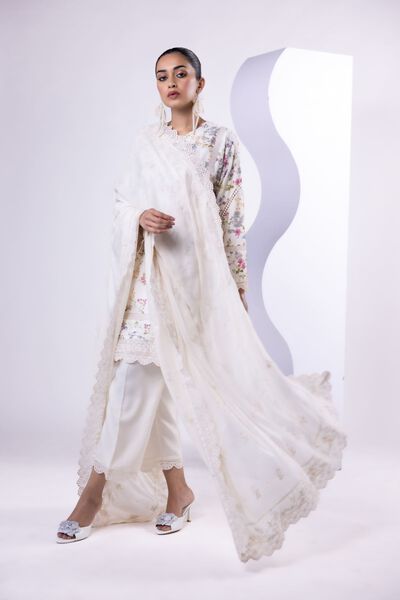 Embroidered | Russian Raw Silk | Pants | USD 25.00