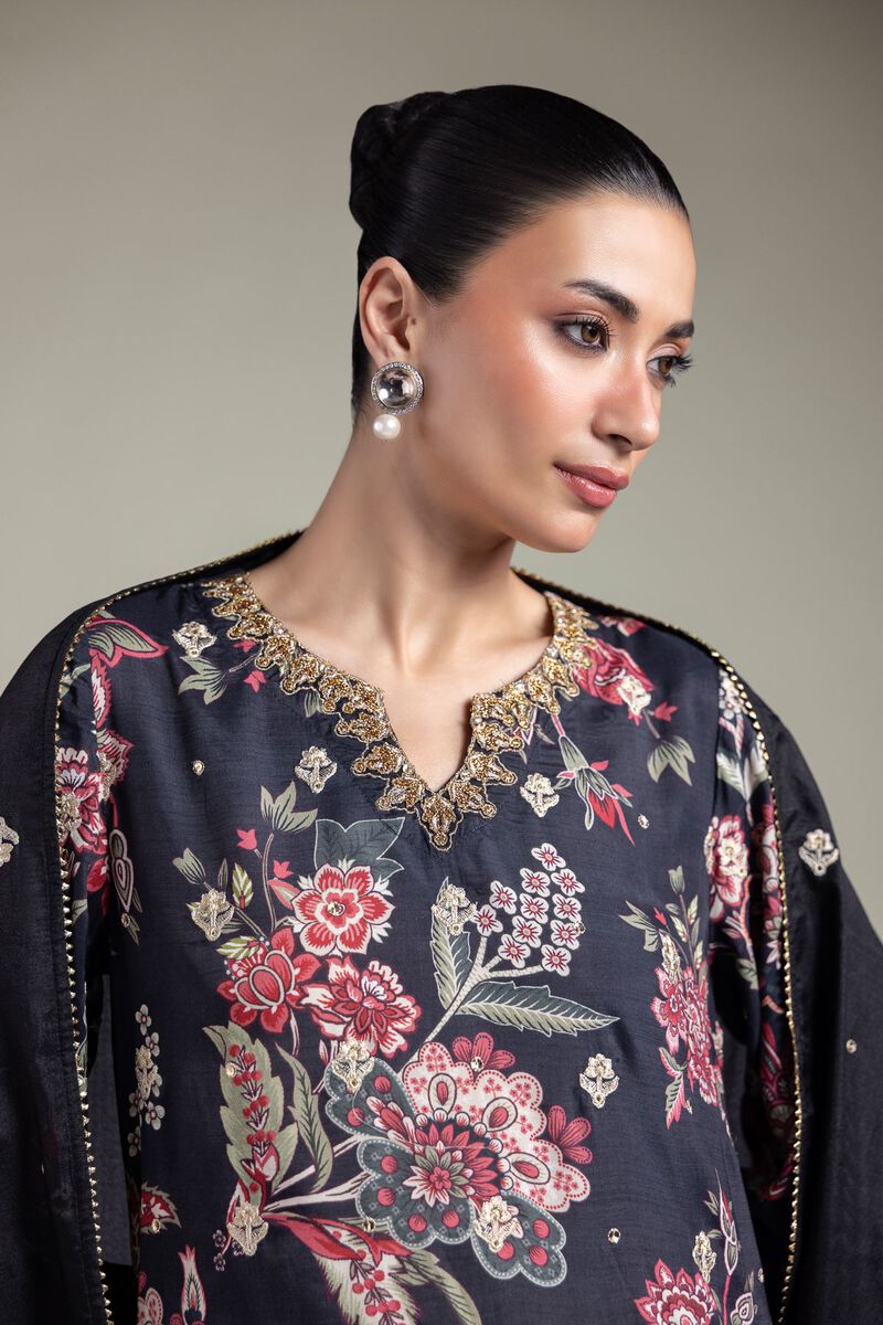 Embroidered | Raw Silk | 3-Piece Floral Set | USD 155.00