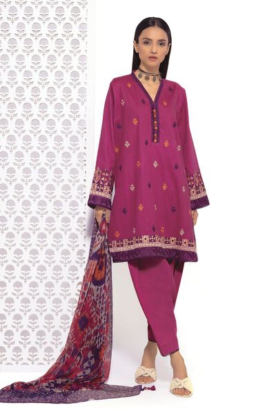 Embroidered | Crosshatch | Tailored 3 Piece | USD 25.50