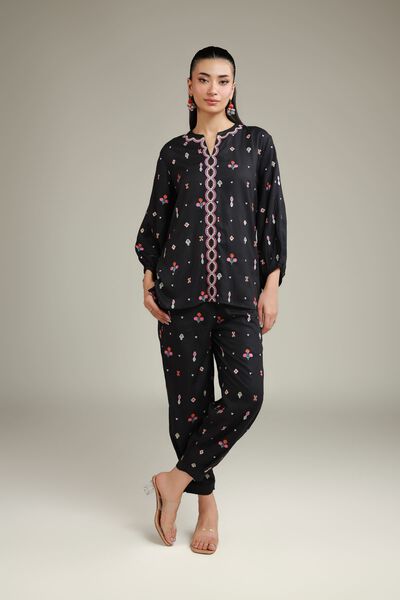 Embroidered | Viscose Crepe | Blouse | USD 40.00