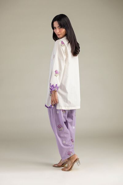 Embroidered | Cotton Dobby | Floral Cotton Shalwar | USD 35.00