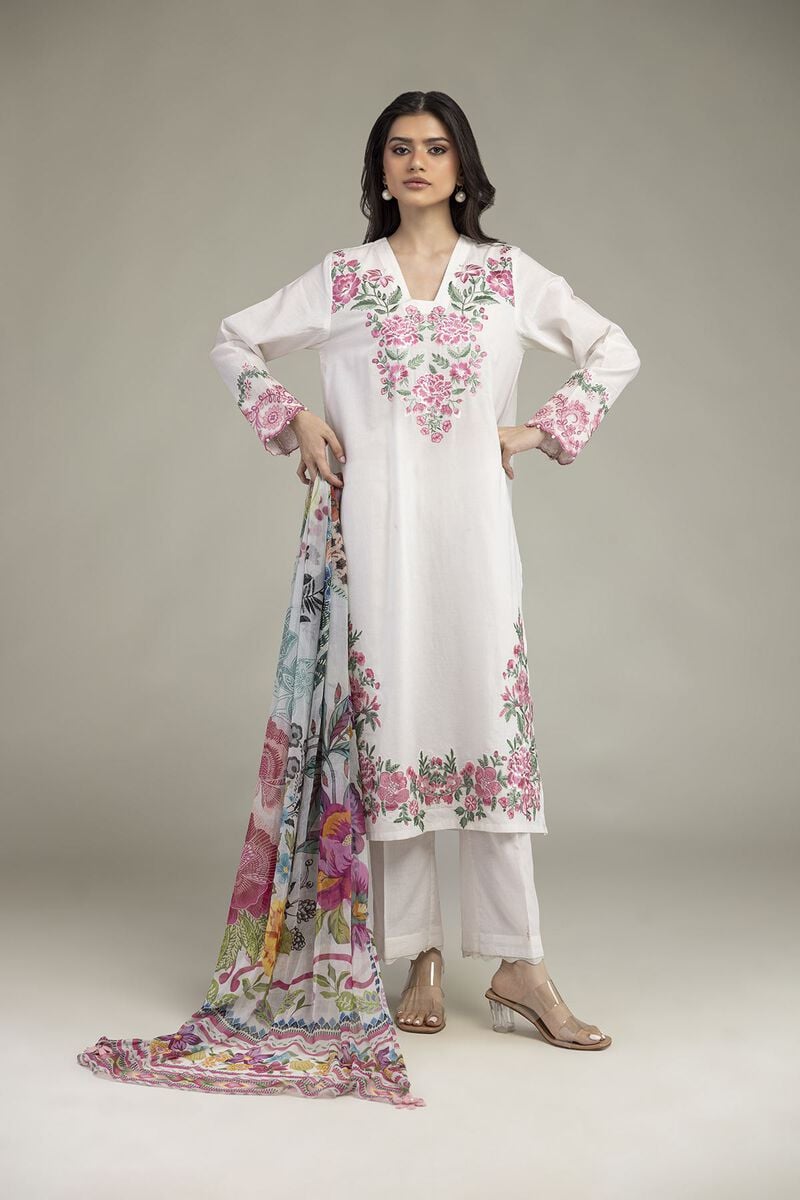 Embroidered | Cambric | Cambric Tailored 3-Piece | USD 85.00