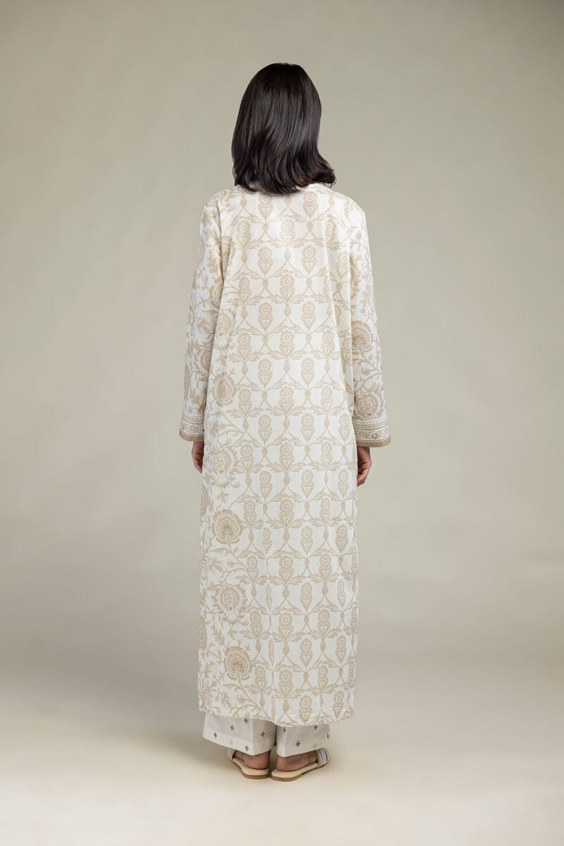 Embroidered | Cambric | Floral Longline Kurta | USD 35.00