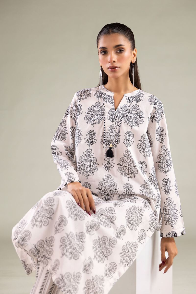 Printed | Cambric | Floral V-Neck Kurta | USD 30.00