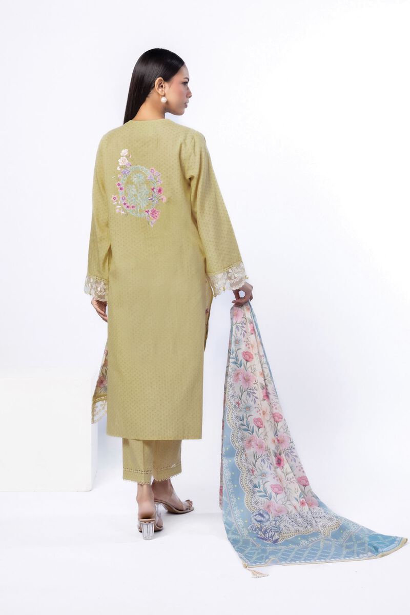 Embroidered | Cotton Dobby | Tailored 3 Piece | USD 75.00