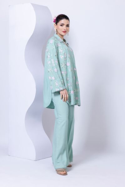 Dyed | Crosshatch Raw Silk | Pants | USD 20.00