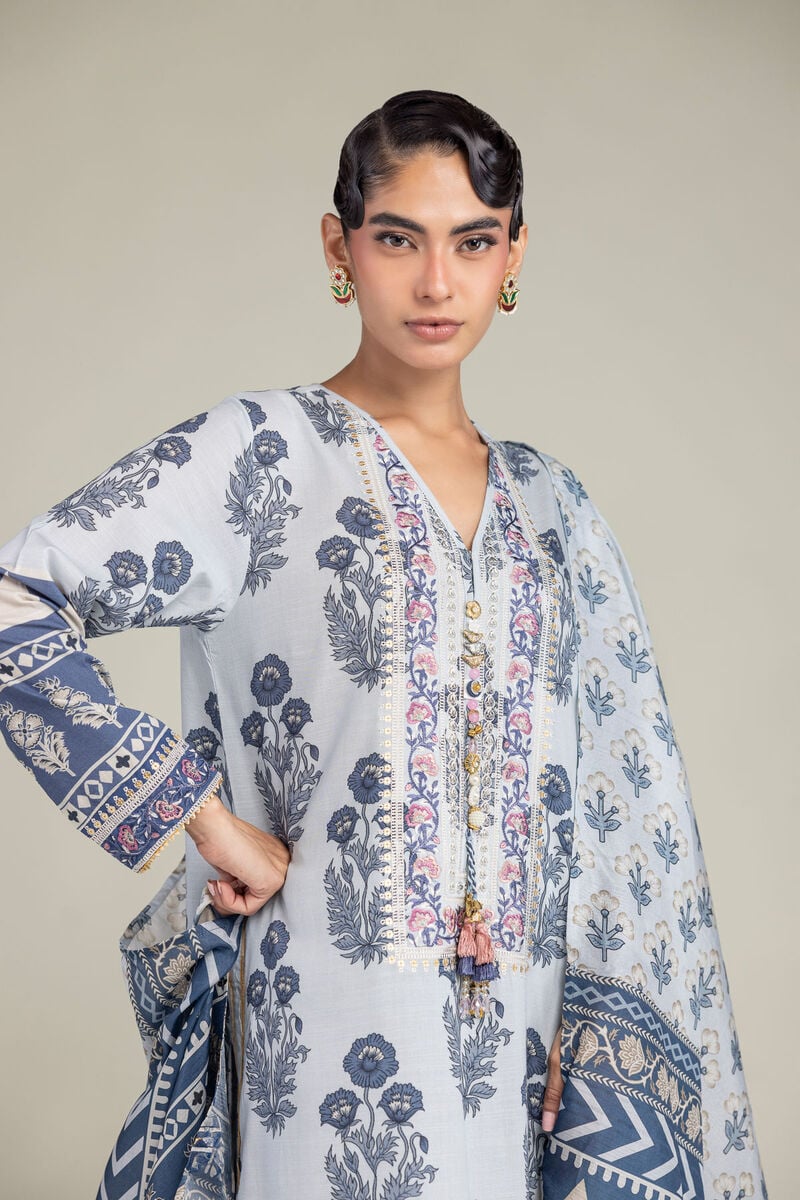 Embroidered | Polyester Silk | Floral Silk Dupatta | USD 35.00