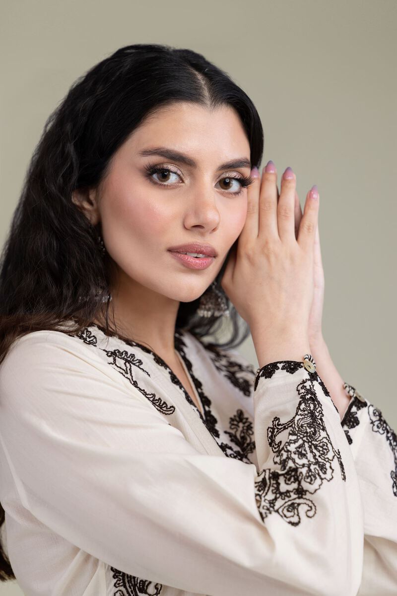 Embroidered | Cotton Dobby | Floral Cotton Kurta | USD 40.00