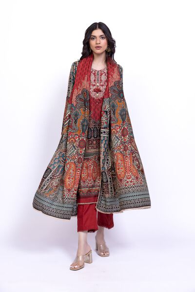 Printed | Textured Cotton | Dupatta | USD 22.00