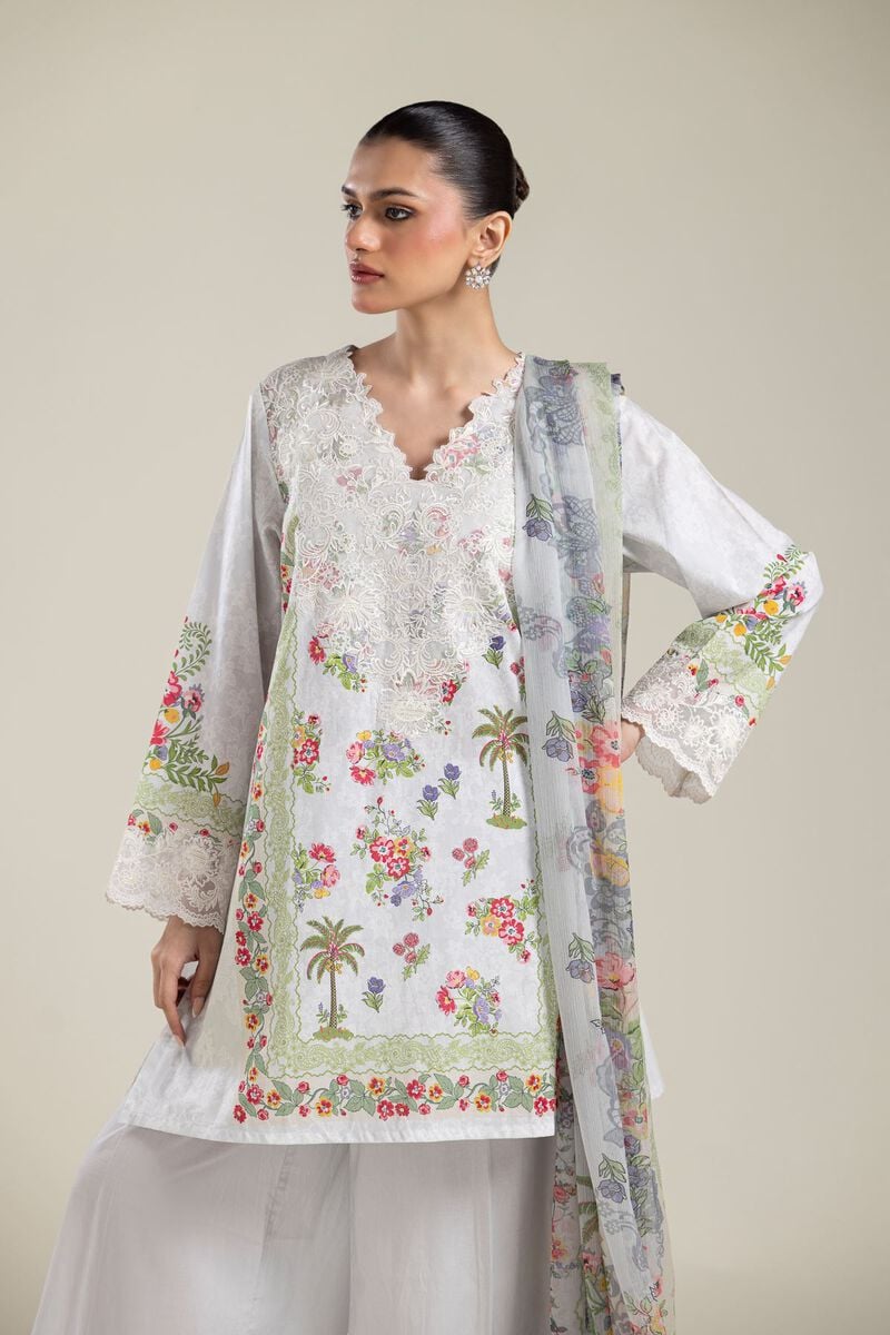 Embroidered | Cambric | Tailored 3-Piece Set | USD 75.00