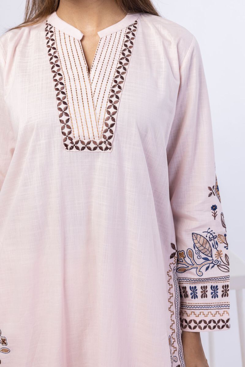 Embroidered | Crosshatch Poplin | Kurta | USD 12.50