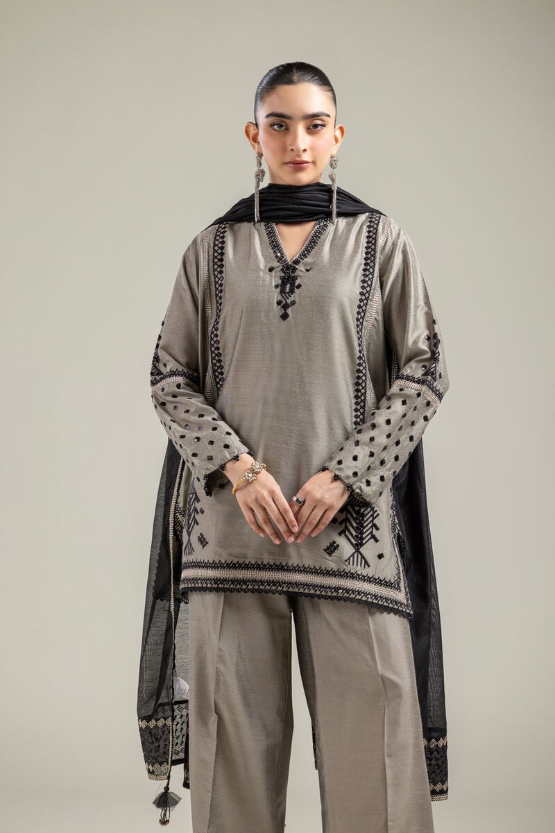 Cotton Net | Black Cotton Dupatta | USD 35.00
