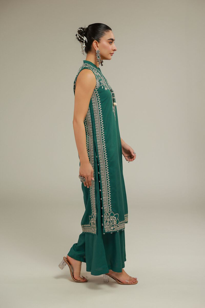 Embroidered | Raw Silk | Pants | USD 30.00