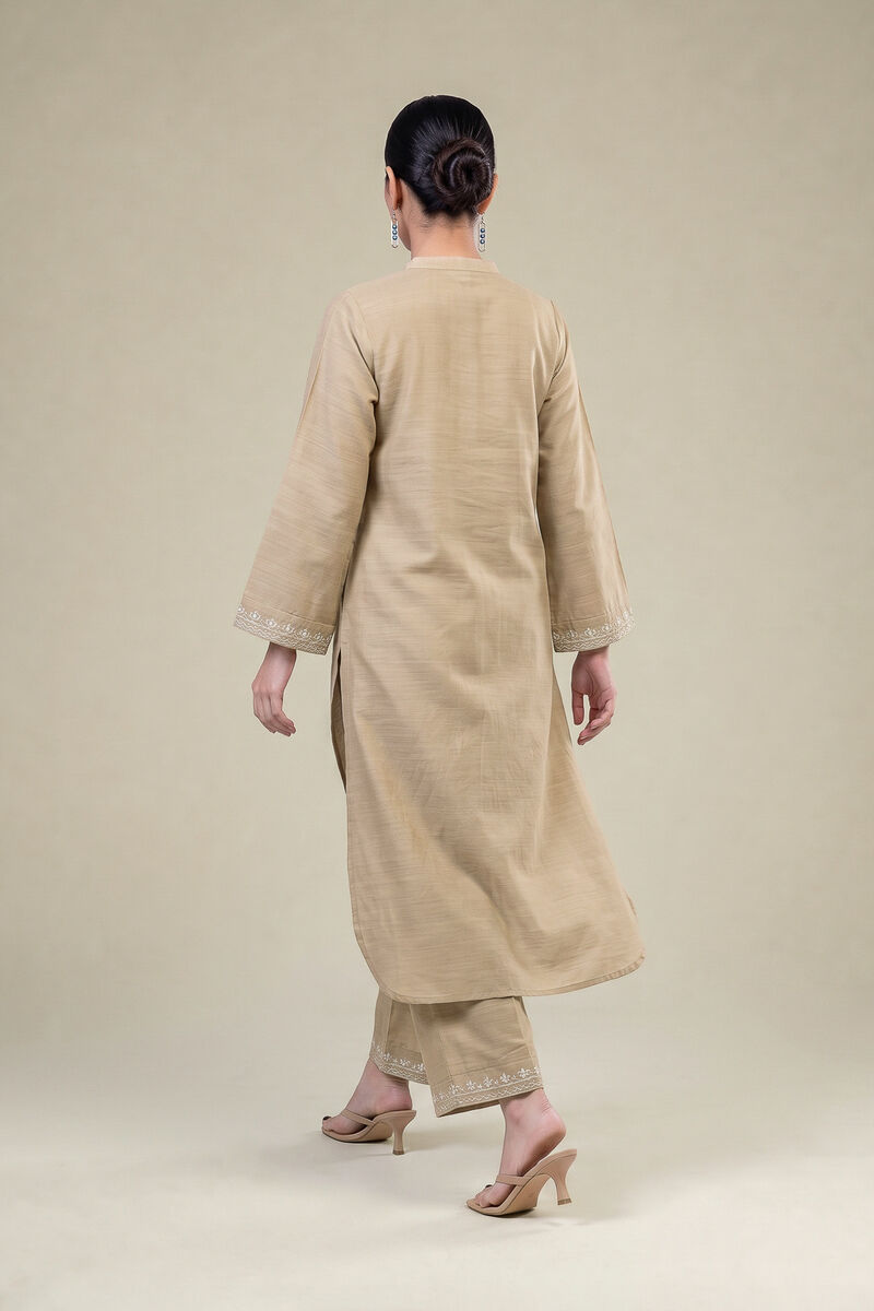 Embroidered | Light Khaddar | Longline Khaddar Kurta | USD 55.00