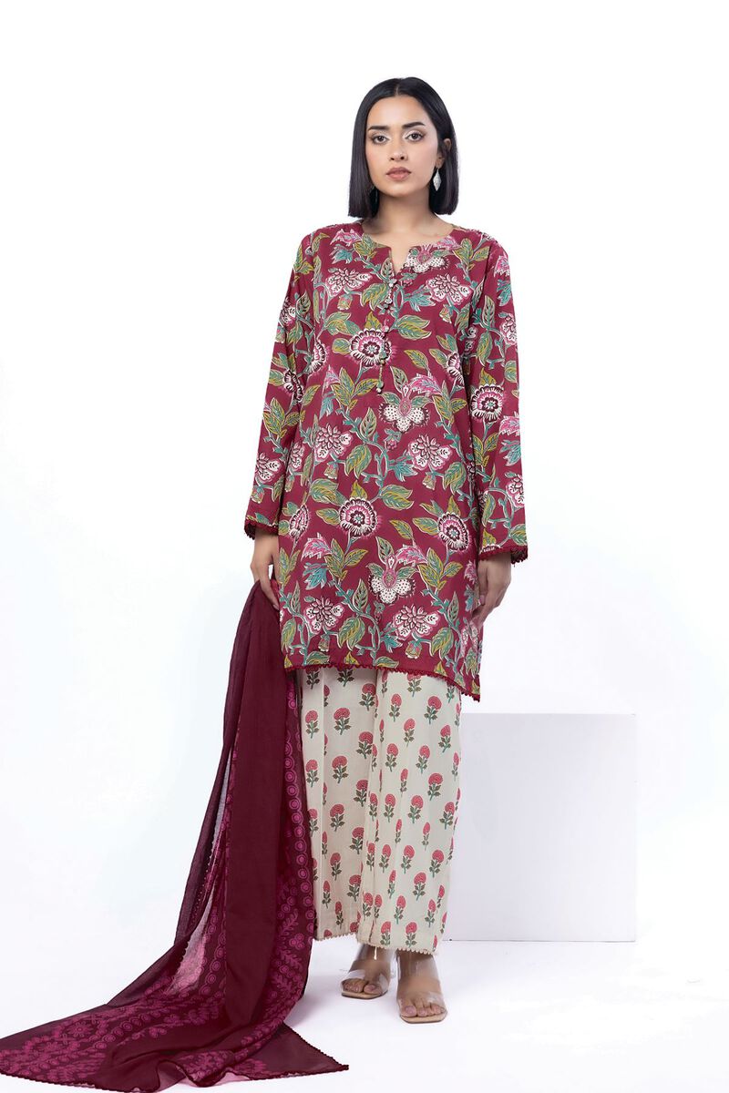 Printed | Cotton | Tailored 3 Piece | USD 22.50