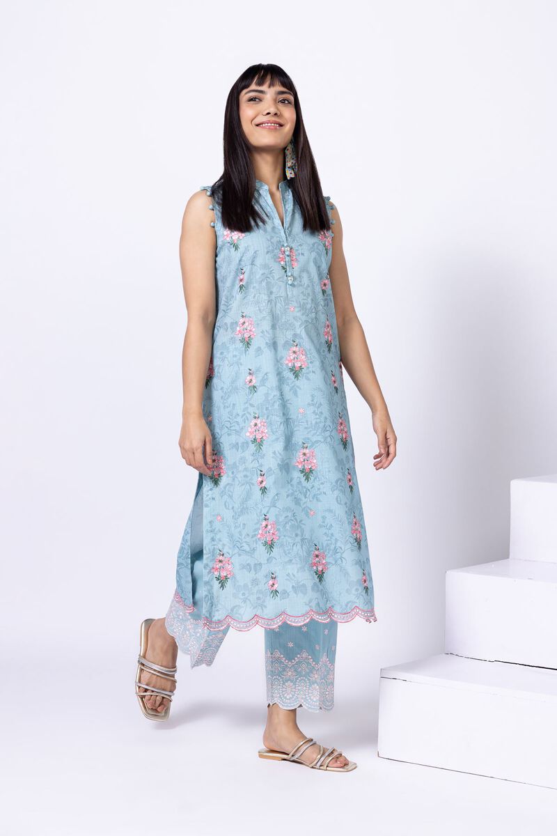 Embroidered | Crosshatch Poplin | Pants | USD 6.00