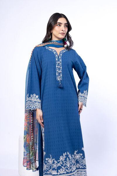 Embroidered | Cotton Dobby | Tailored 3 Piece | USD 75.00