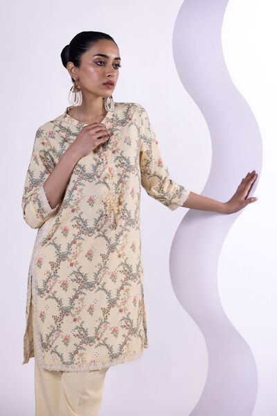 Embroidered | Russian Raw Silk | Kurta | USD 60.00