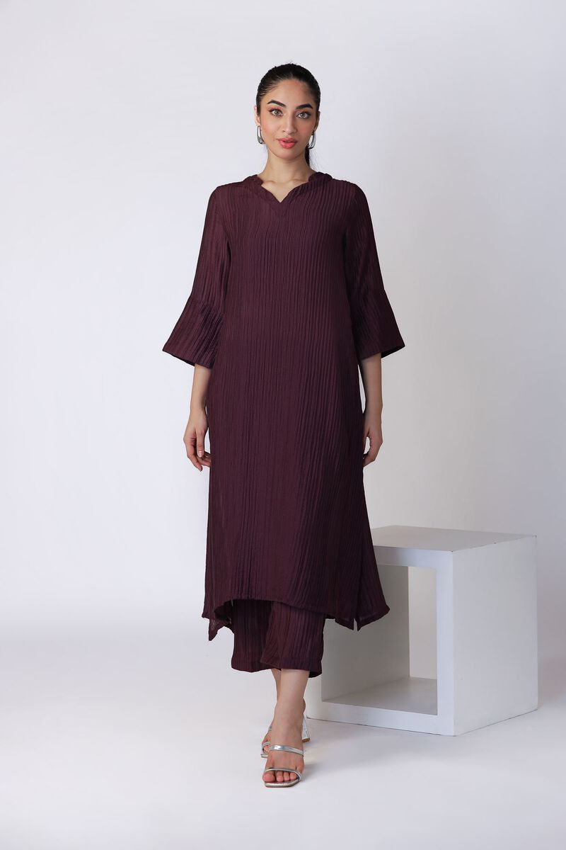 Dyed | Ripple Crinkle | Kurta | USD 25.00