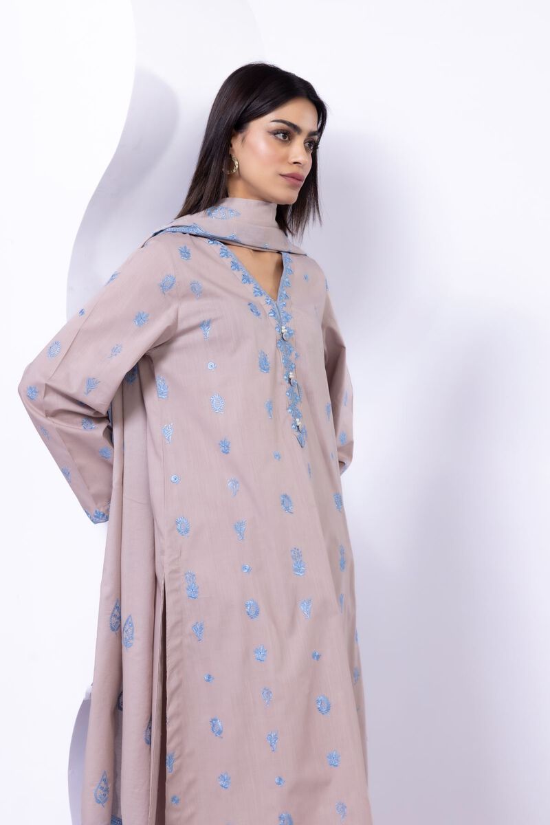 Embroidered | Crosshatch Poplin | Kurta | USD 10.50