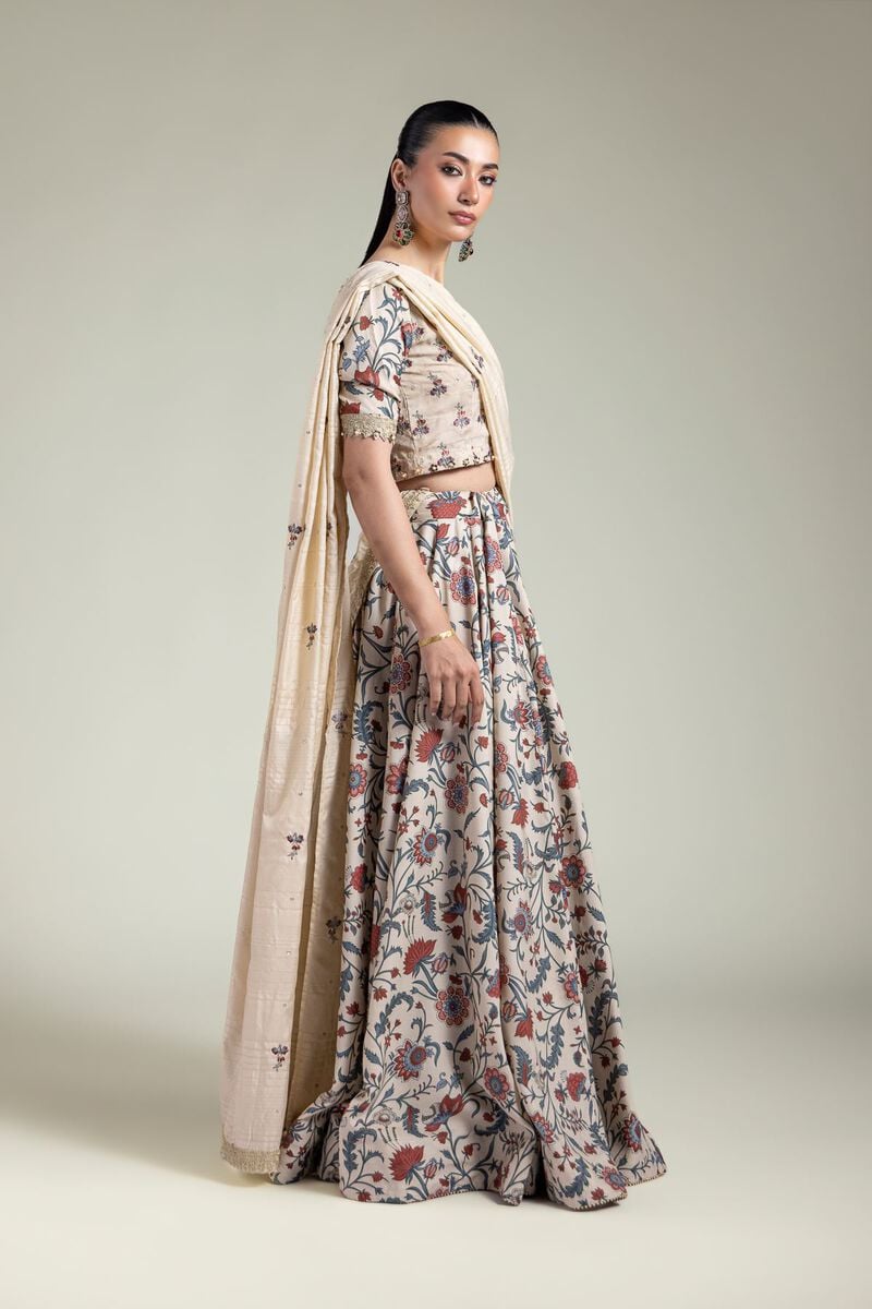 Embroidered | Raw Silk | Lehenga Choli Set | USD 155.00