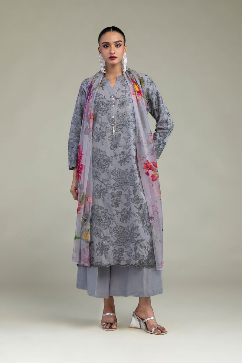 Embroidered | Chiffon | Floral Chiffon Dupatta | USD 30.00