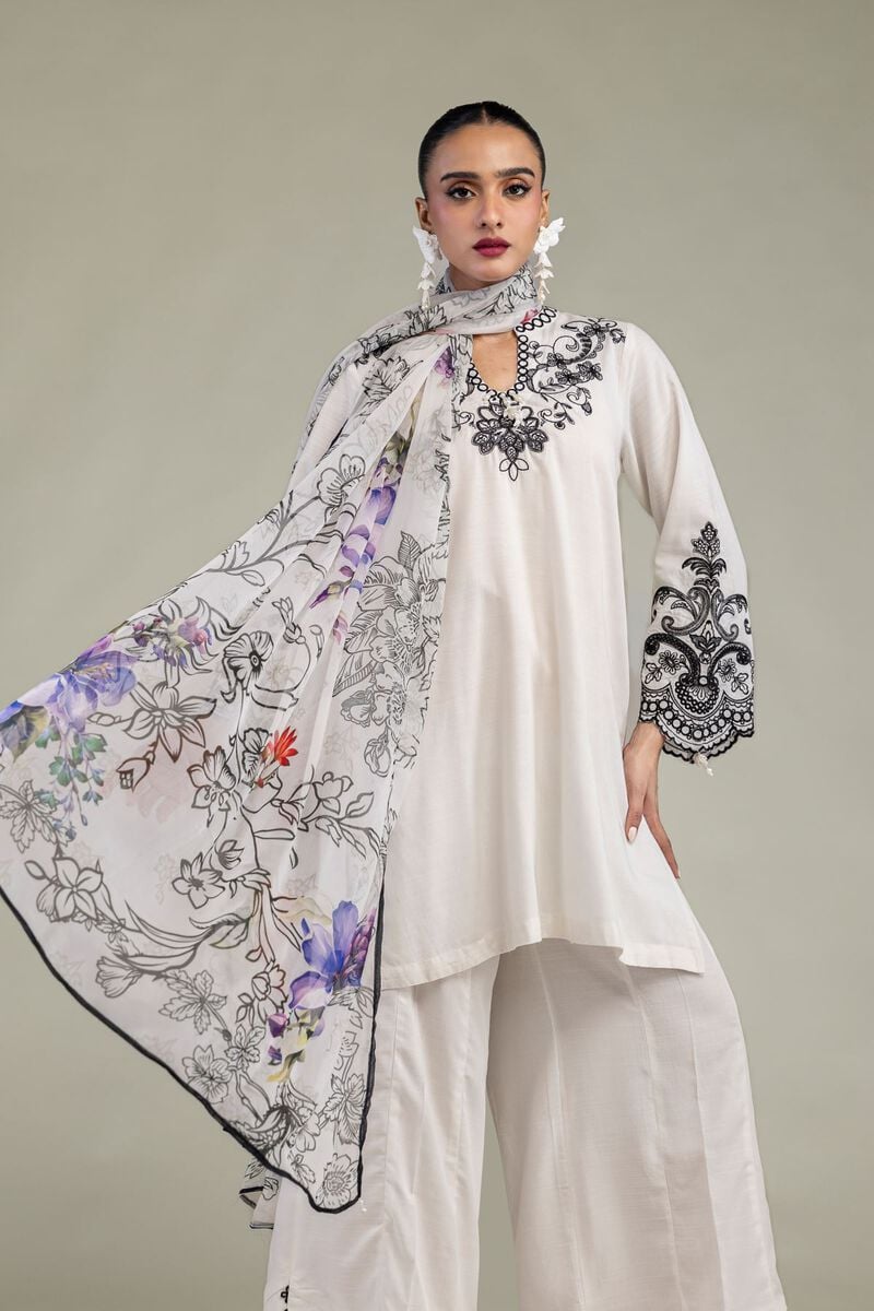 Embroidered | Chiffon | Floral Chiffon Dupatta | USD 30.00
