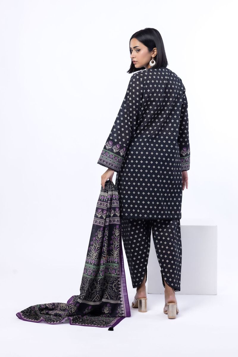 Printed | Textured Cotton | Tailored 3 Piece | USD 45.00