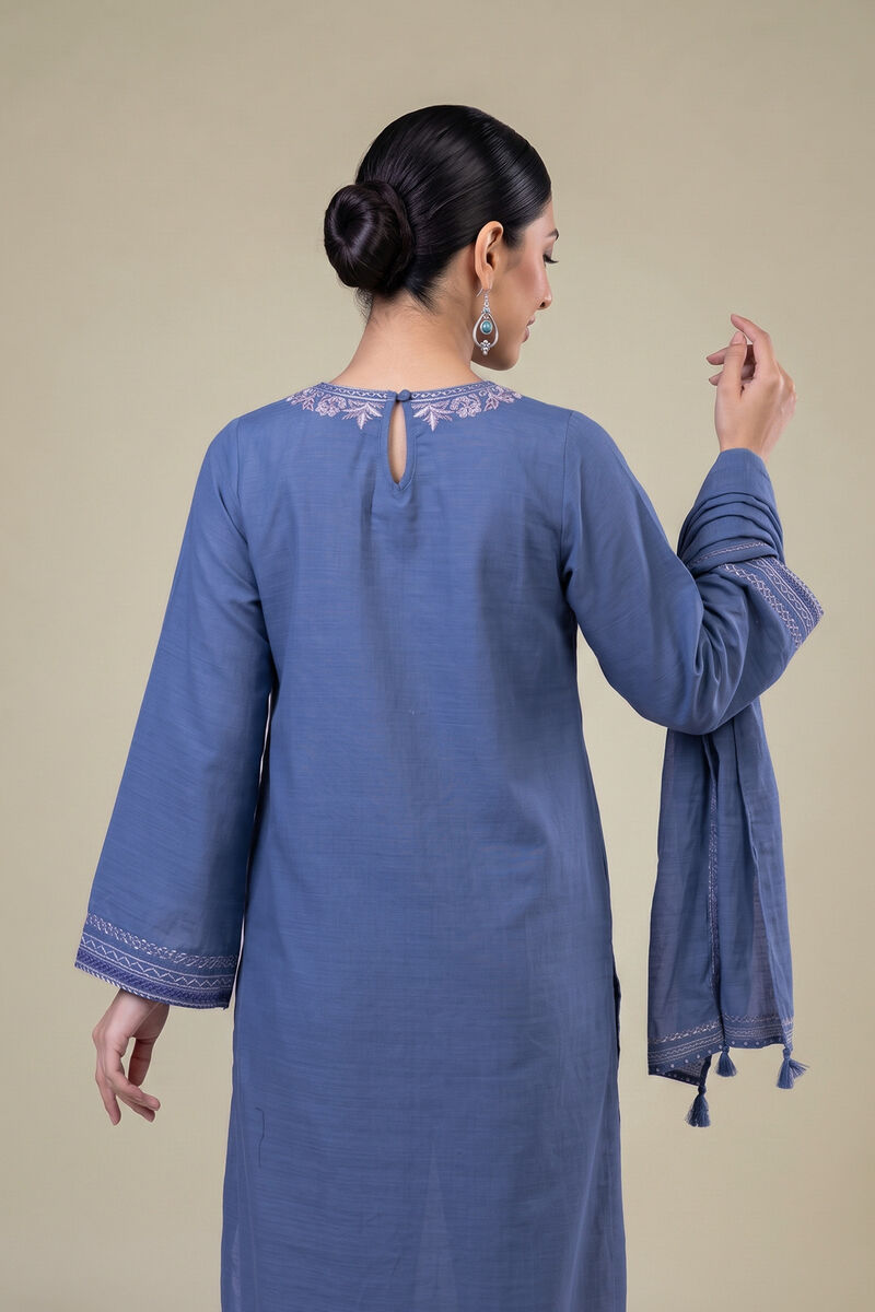 Embroidered | Light Khaddar | Blue Khaddar Dupatta | USD 35.00
