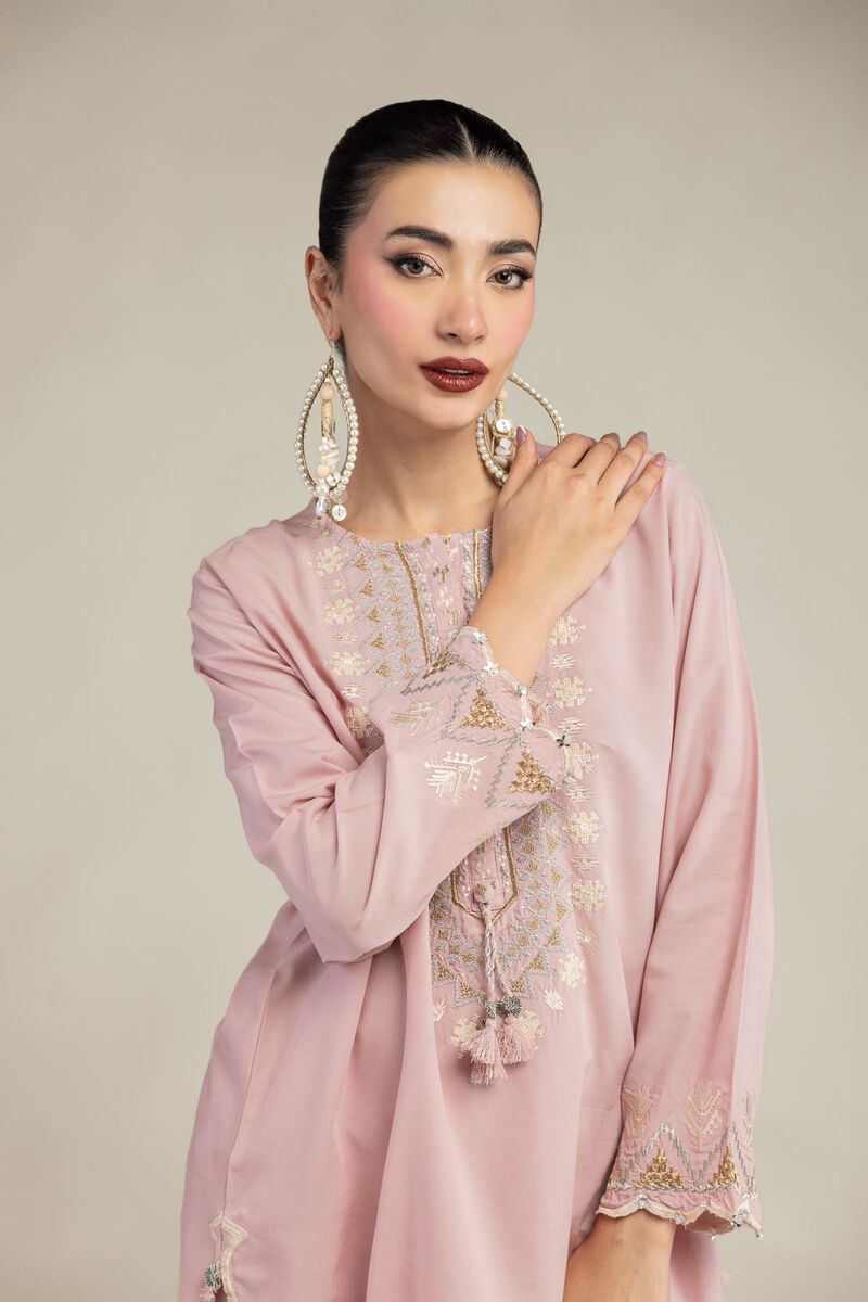 Embroidered | Raw Silk | Short Silk Kurta | USD 45.00