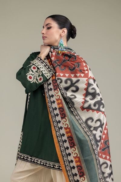 Embroidered | Polyester Silk | Silk Dupatta | USD 30.00