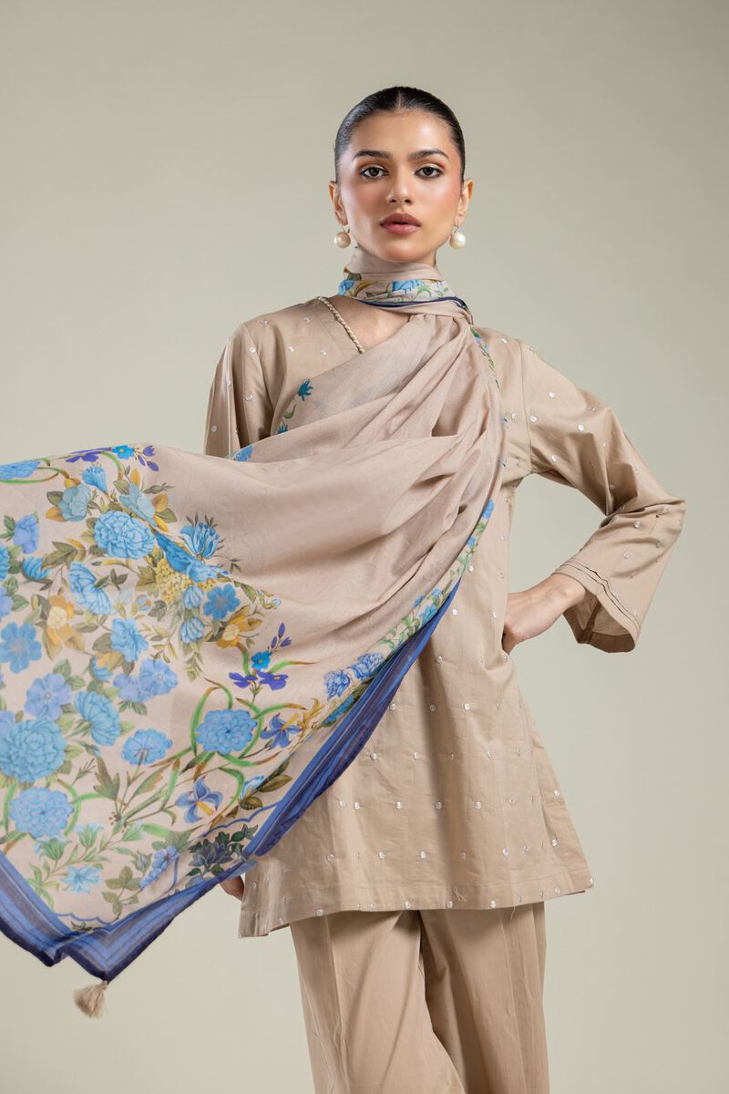 Embroidered | Lawn | Beige Lawn Dupatta | USD 25.00