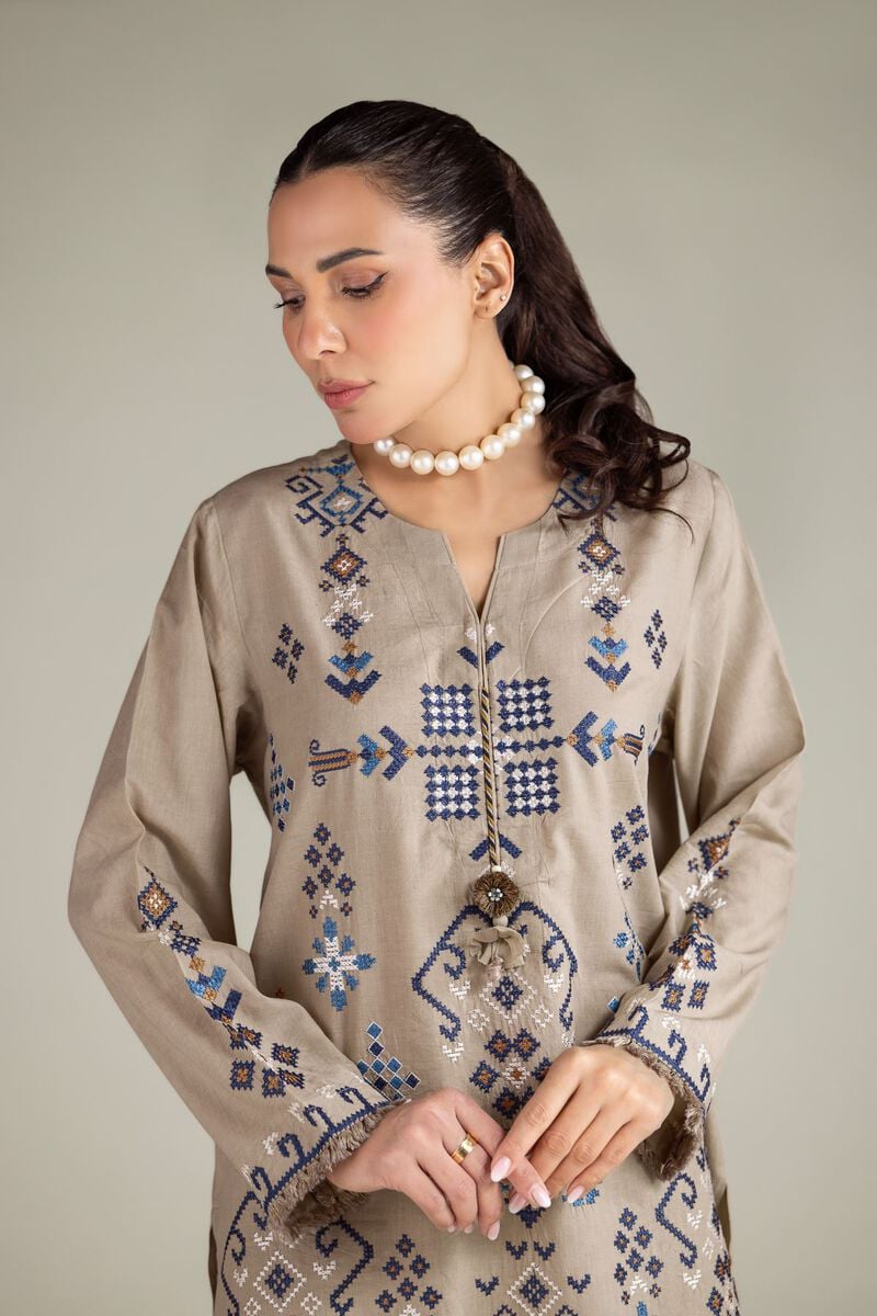 Embroidered | Cambric | Cambric 2-Piece Tailored | USD 45.00