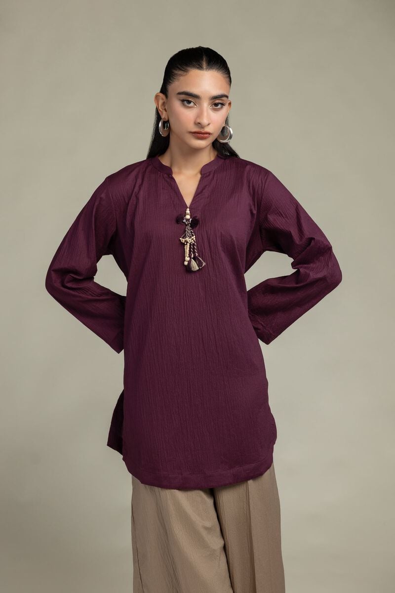 Dyed | Cotton Crinkle | Solid Cotton Kurta | USD 35.00