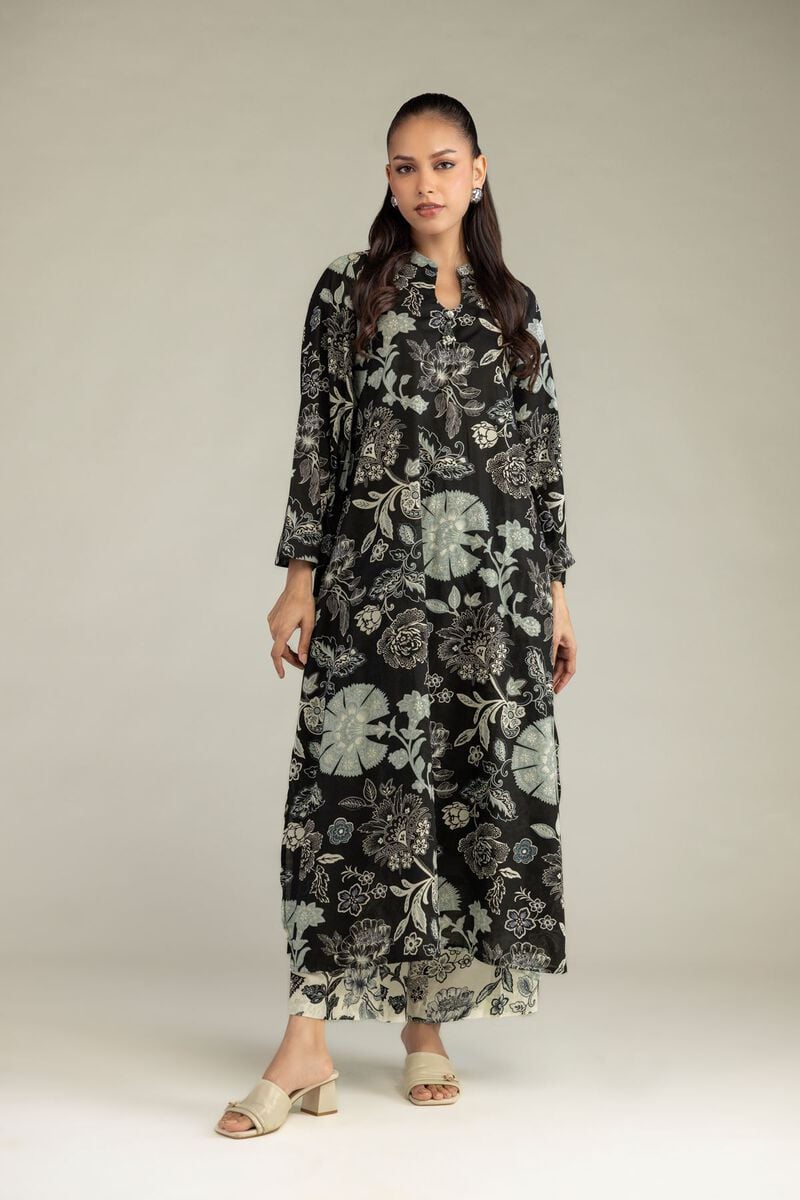 Printed | Cambric | Black Cambric Kurta | USD 35.00