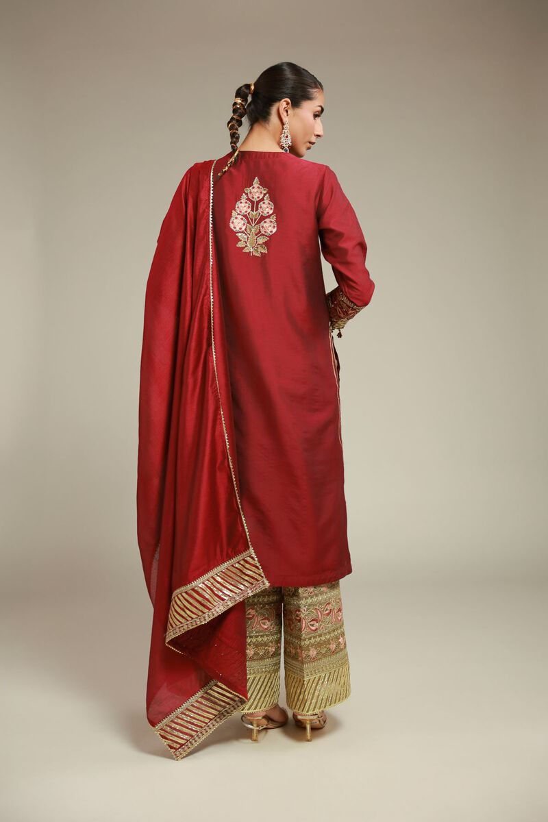 Embroidered | Raw Silk | 3 Piece Co-ord Set | USD 125.00