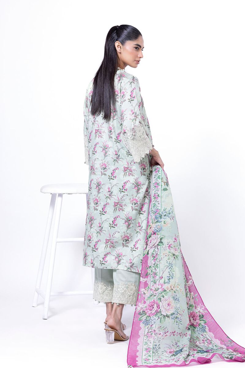 Embroidered | Cotton Satin | Tailored 3 Piece | USD 45.00