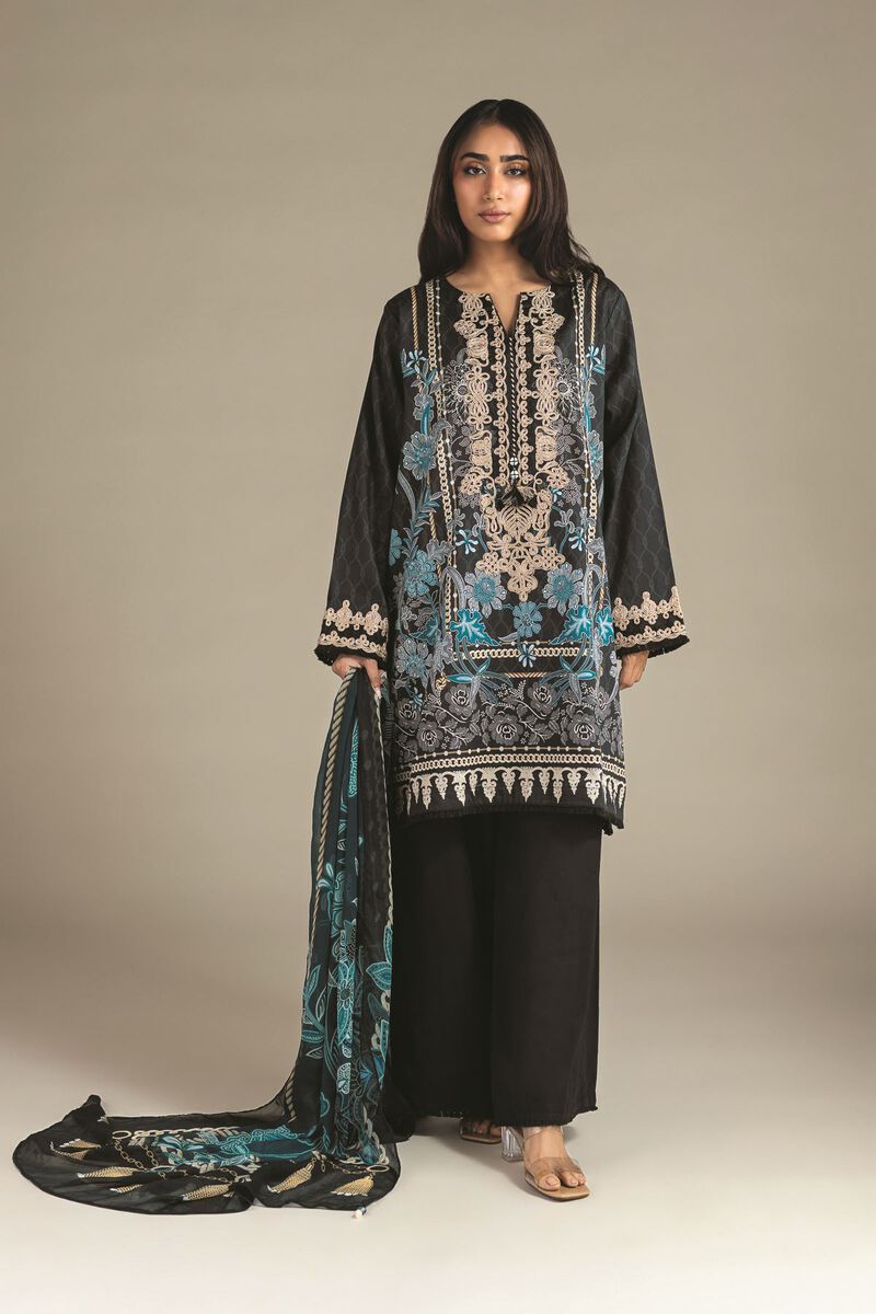 Embroidered | Satin | Three-Piece Tailored Suit | USD 75.00