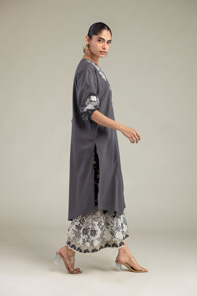 Embroidered | Cambric | Floral Cambric Pants | USD 30.00