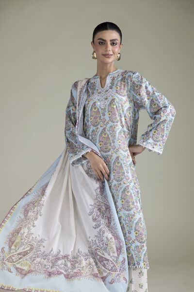 Embroidered | Cambric | Cambric Tailored 3-Piece | USD 65.00