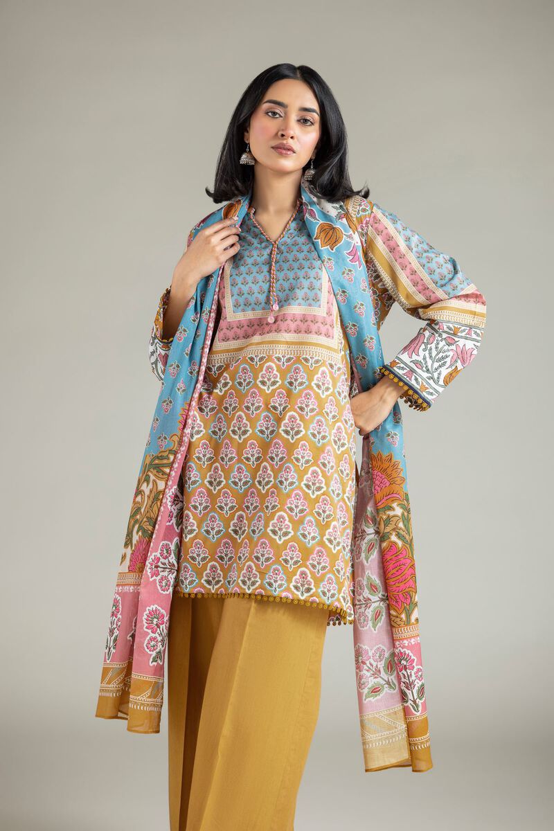 Printed | Cambric | Floral Tailored 3-piece | USD 60.00