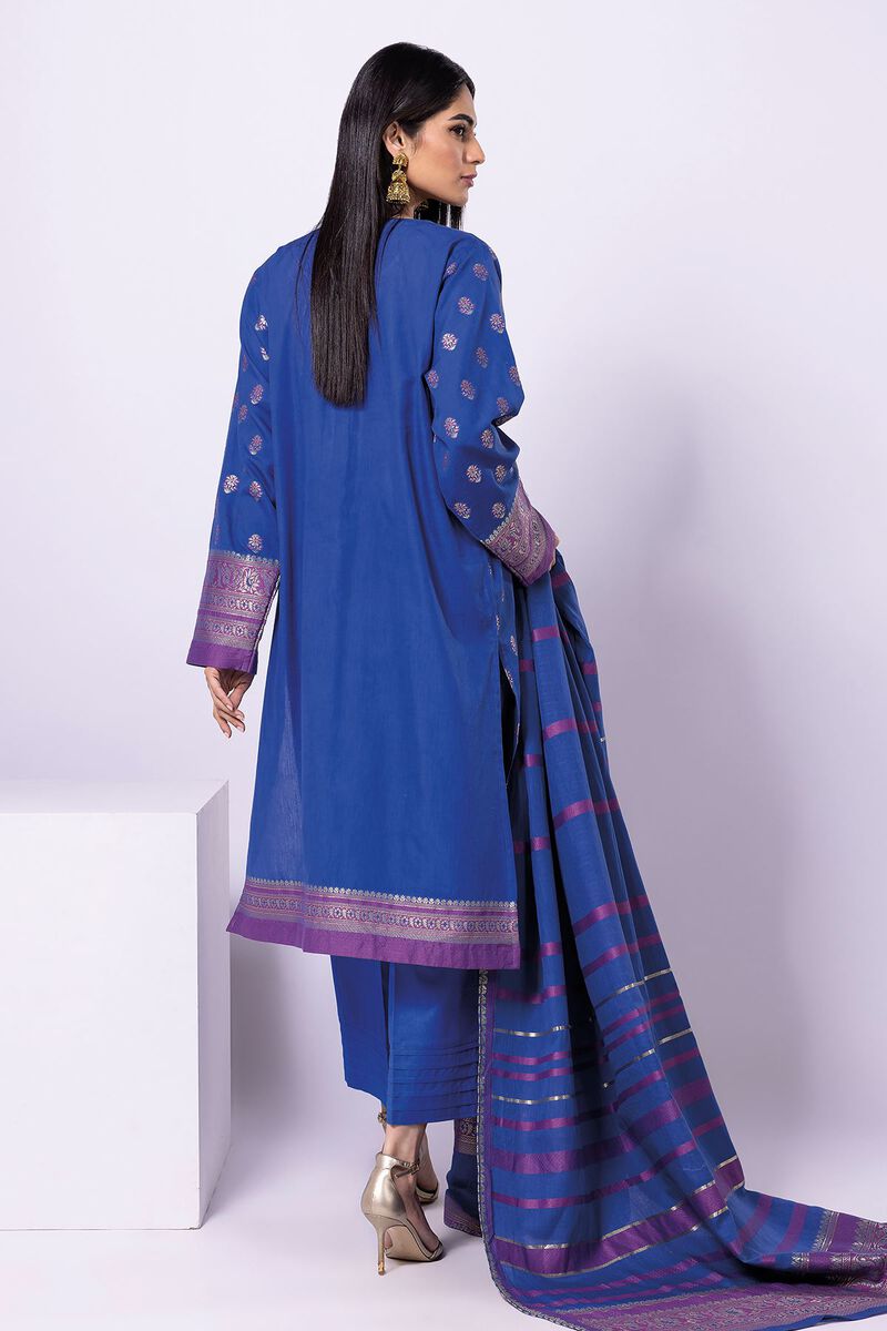Dyed | Cotton Brosha Jacquard | Fabrics 3 Piece | null