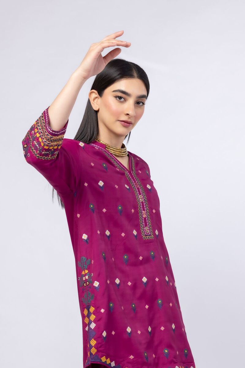 Embroidered | Russian Raw Silk | Kurta | USD 50.00