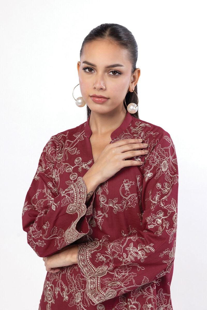 Embroidered | Crosshatch | Tailored 2 Piece | Top and Bottom | USD 45.00