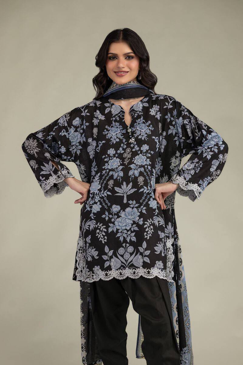 Embroidered | Lawn | Black Lawn Dupatta | USD 25.00