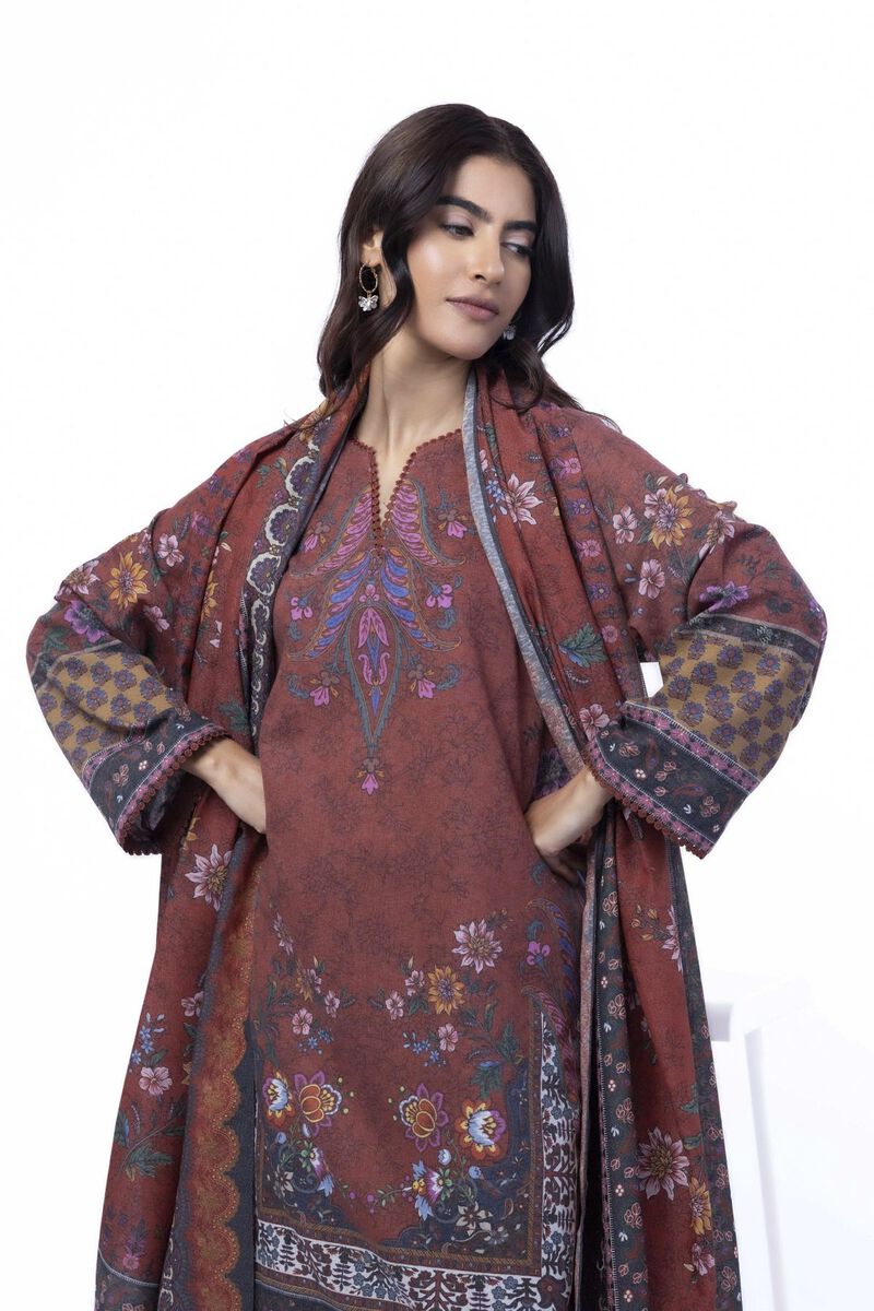 Printed | Karandi | Tailored 3 Piece | USD 50.00