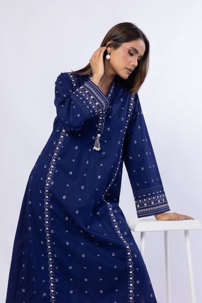 Embroidered | Crosshatch Poplin | Kurta | USD 35.00
