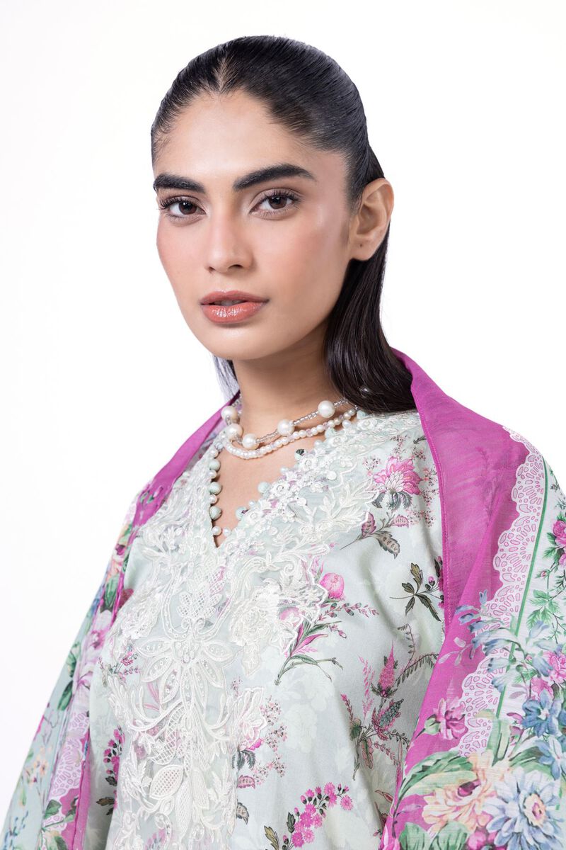 Embroidered | Cotton Satin | Tailored 3 Piece | USD 45.00